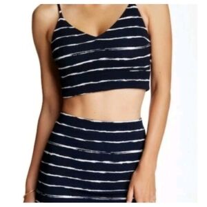 Necessary Objects Painter Stripes Crop Top Large Festive Party Cocktail 80s